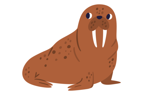 Download Walrus Icon. Cute Nordic Animal in Scand - Walrus Collection