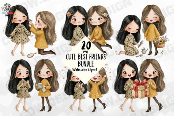 Download Cute Best Friends Bundle PNG - Friends Collection