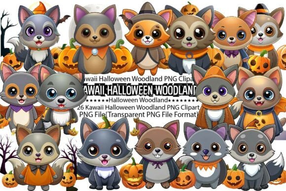 Download Kawaii Halloween Woodland Sublimation - Woodland sublimation Collection
