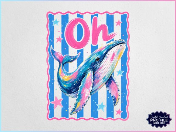 Download Oh Whale Cute Whale Preppy PNG - Whale Collection