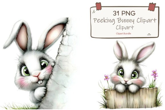 Download Adorable Spring Rabbit Clipart PNG - Rabbit clipart Collection