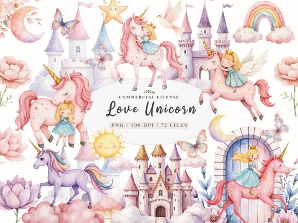 Download Magical Kingdom Pastel Cute Unicorn Png - Magical Collection