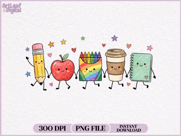 Download Back to School Friends Supplies PNG - Friends Collection