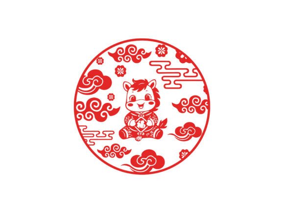 Download Cute Illustration Lunar New Year Horse - Cute illustration Collection
