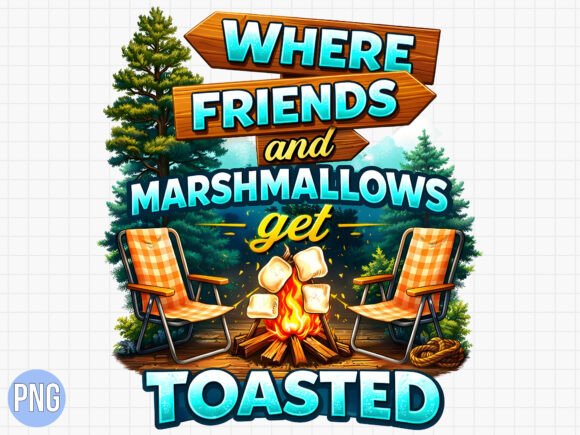 Download Funny Camping Friends Marshmallow PNG - Friends Collection