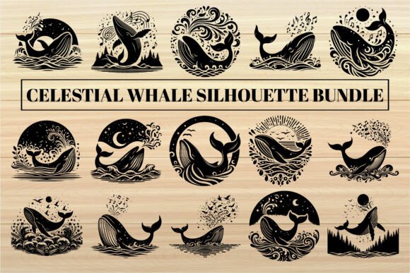 Download Celestial Whale Silhouette Bundle – Myst - Whale Collection