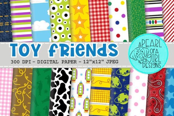 Download Toy Friends Digital Paper, Background - Friends Collection