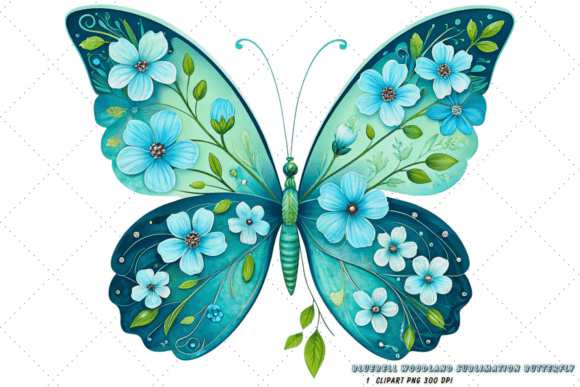 Download Bluebell Woodland Sublimation Butterfly - Woodland sublimation Collection