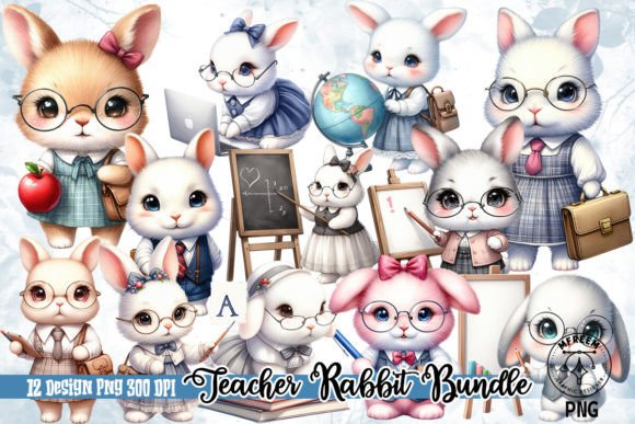 Download Adorable Teacher Rabbit Clipart PNG - Rabbit clipart Collection