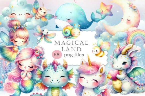 Download Watercolour Magical Land Cute Animals - Magical Collection
